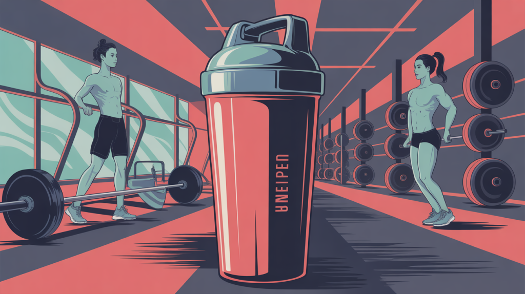 Illustration graphique meilleurs gainer pour prise de masse