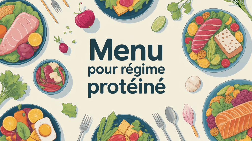 menu pour regime proteine assiette saine proteines