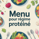 menu pour regime proteine assiette saine proteines