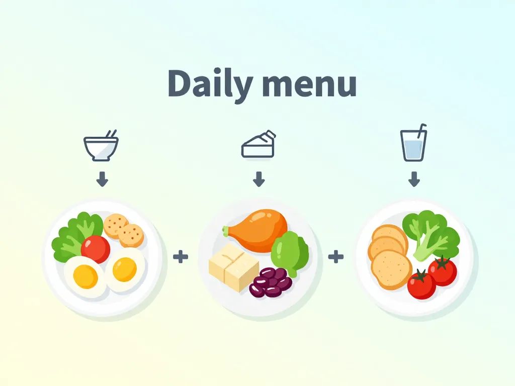 menu pour regime proteine organisation repas journee