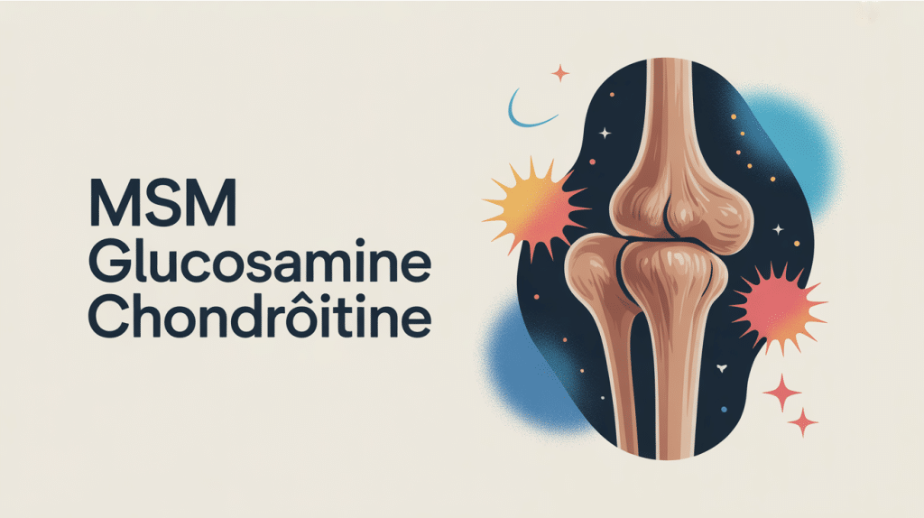 illustration msm glucosamine & chondroitin pour articulations