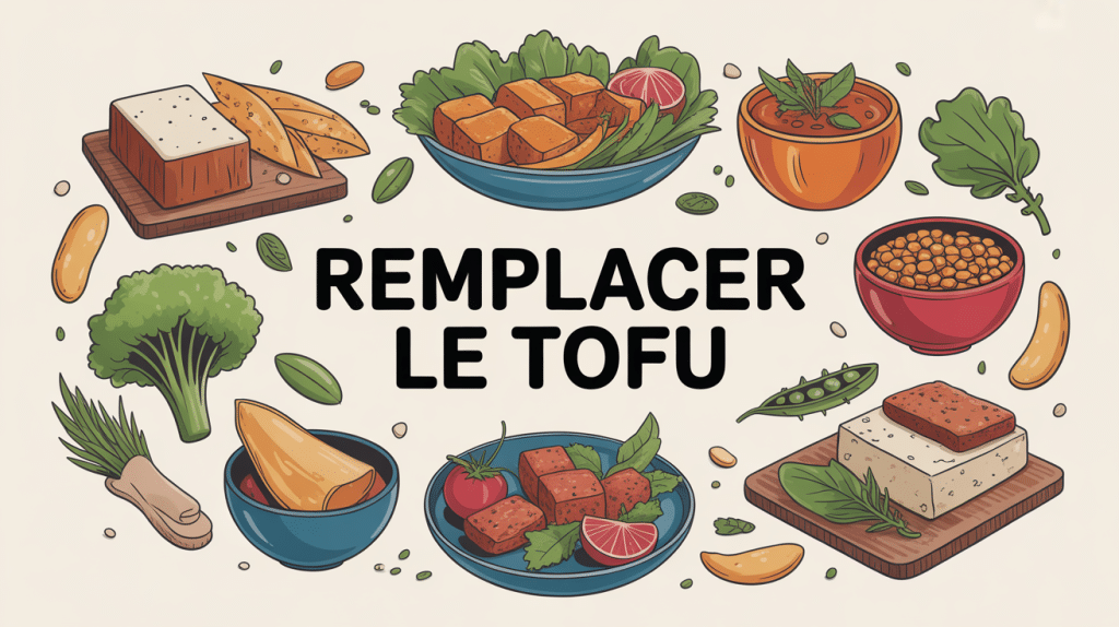 par quoi remplacer le tofu illustration alternatives végétales