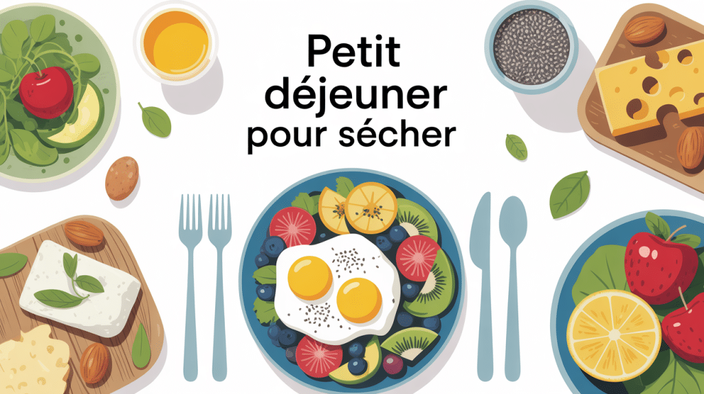 petit dejeuner pour secher table aliments sains