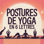 Illustration thème postures de yoga 6 lettres