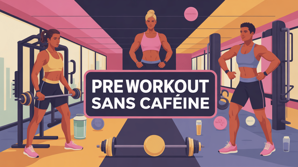 illustration vectorielle pre workout sans cafeine
