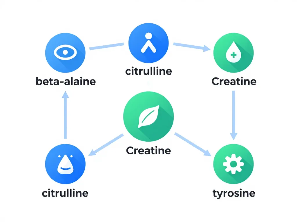 diagramme ingrédients efficaces pre workout sans cafeine