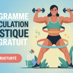 programme musculation elastique pdf gratuit illustration vectorielle