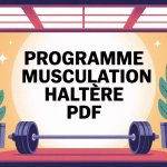 programme musculation haltere pdf illustration vectorielle motivante