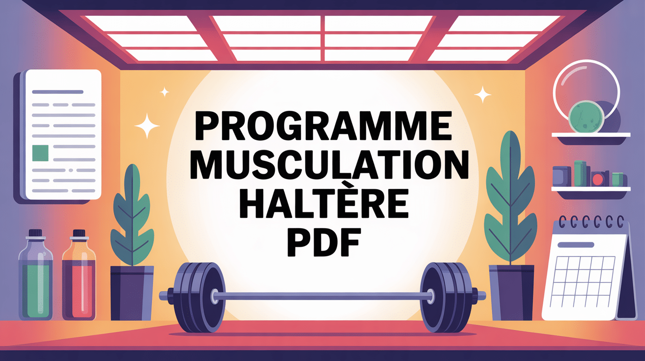programme musculation haltere pdf illustration vectorielle motivante