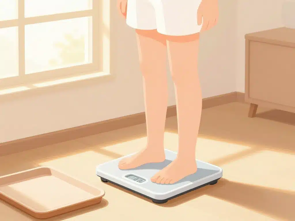 se peser apres manger combien enlever illustration routine de pesée