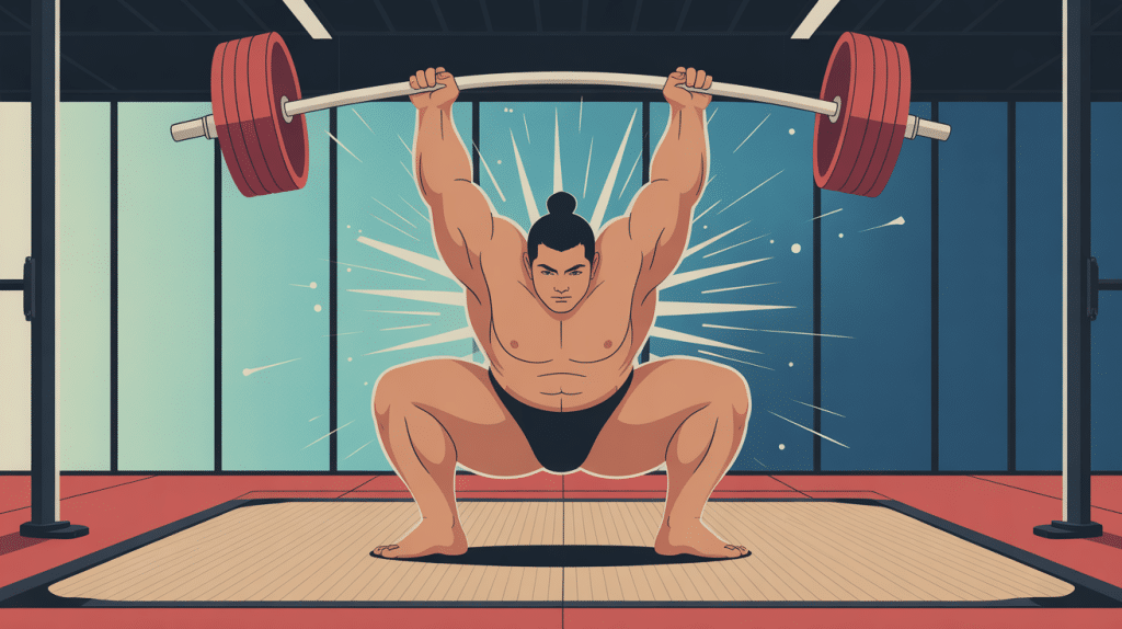 souleve de terre sumo posture sumo en salle