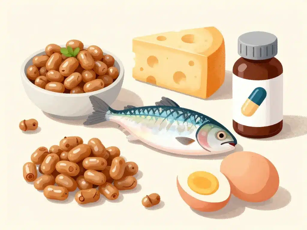 aliments et compléments vitamines k2 et d3