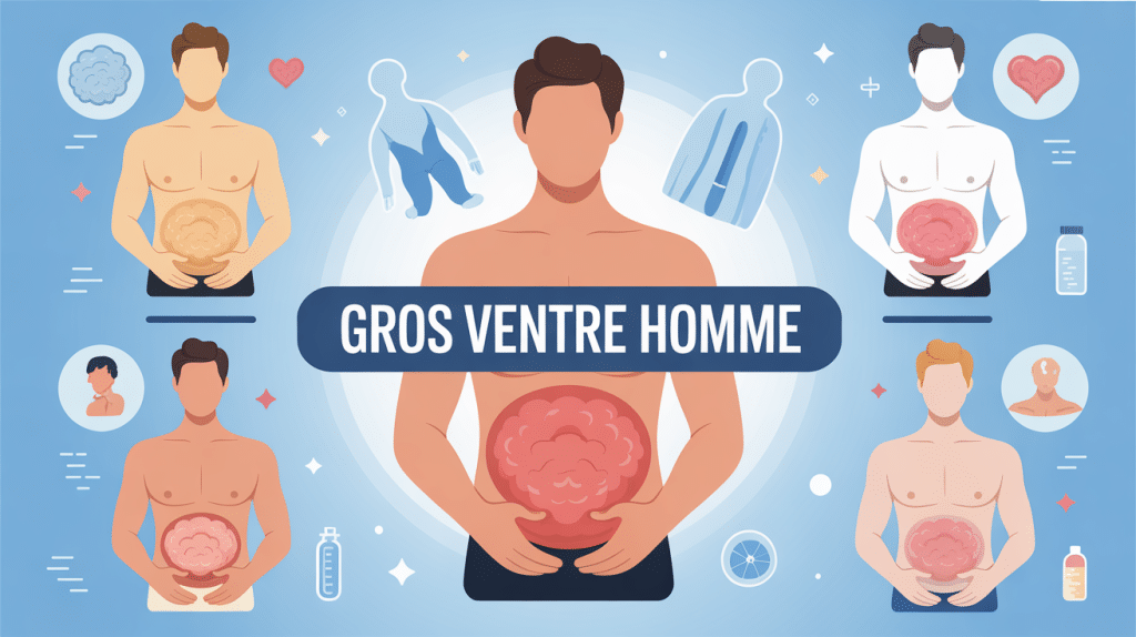 type de gros ventre homme silhouette illustration