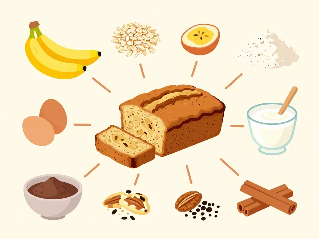 Composition ingrédients banana bread sportif