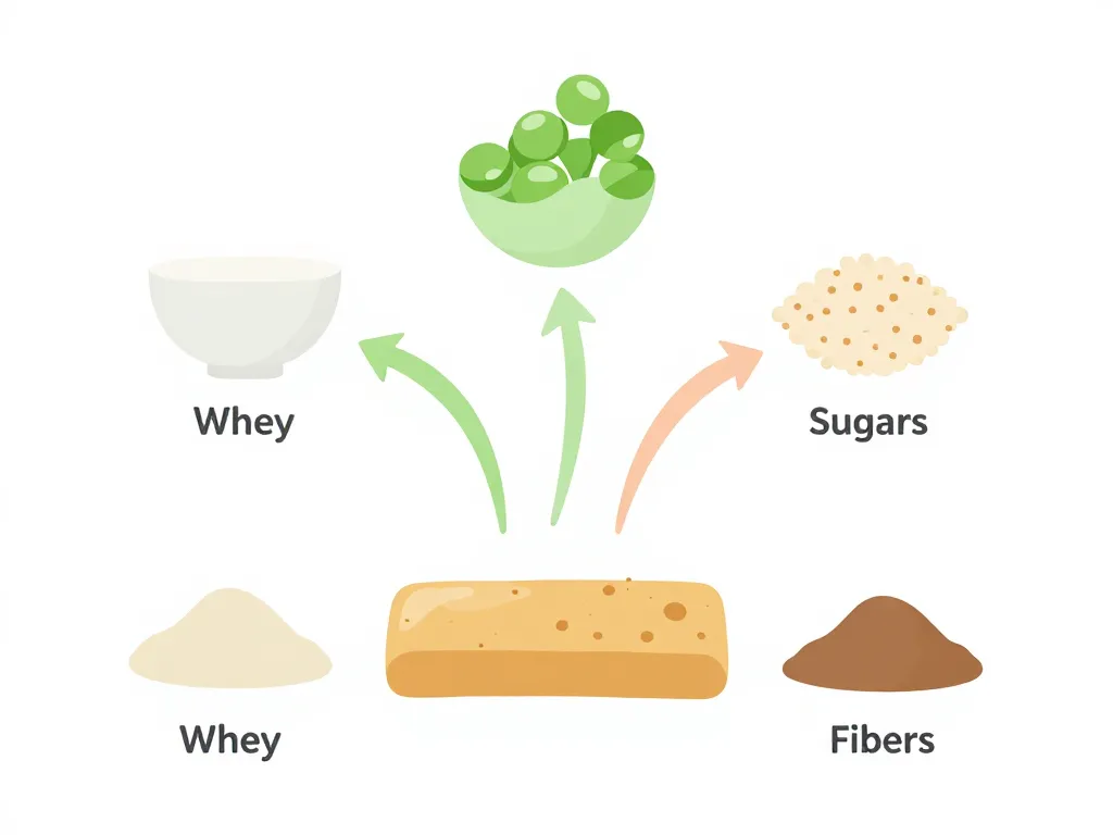 ingredients barre proteinee pour musculation diagramme