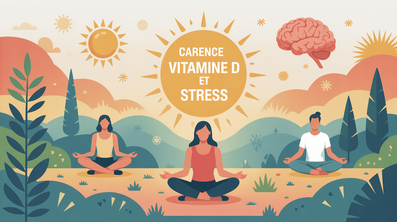 carence vitamine d et stress illustration équilibre mental