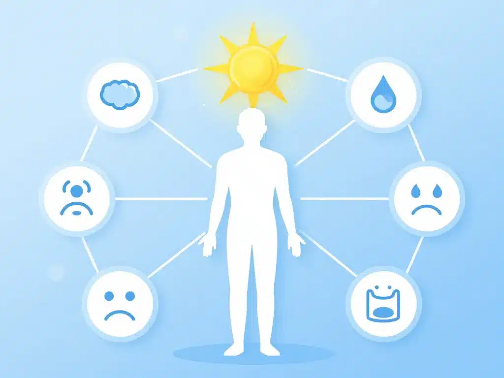 carence vitamine d et stress schéma lien psychologique