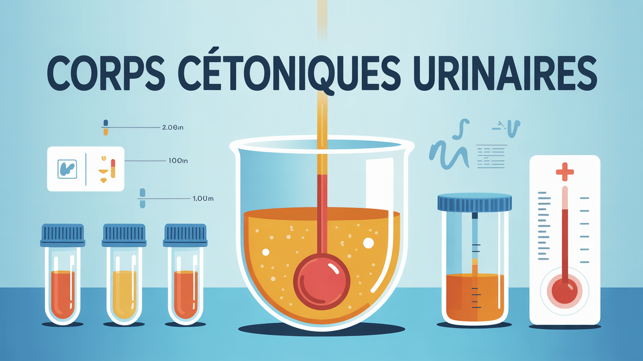 corps cetonique dans urine illustration test bandelette