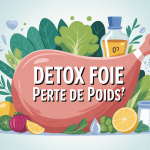 Detox foie perte de poids image avec légumes et tisanes
