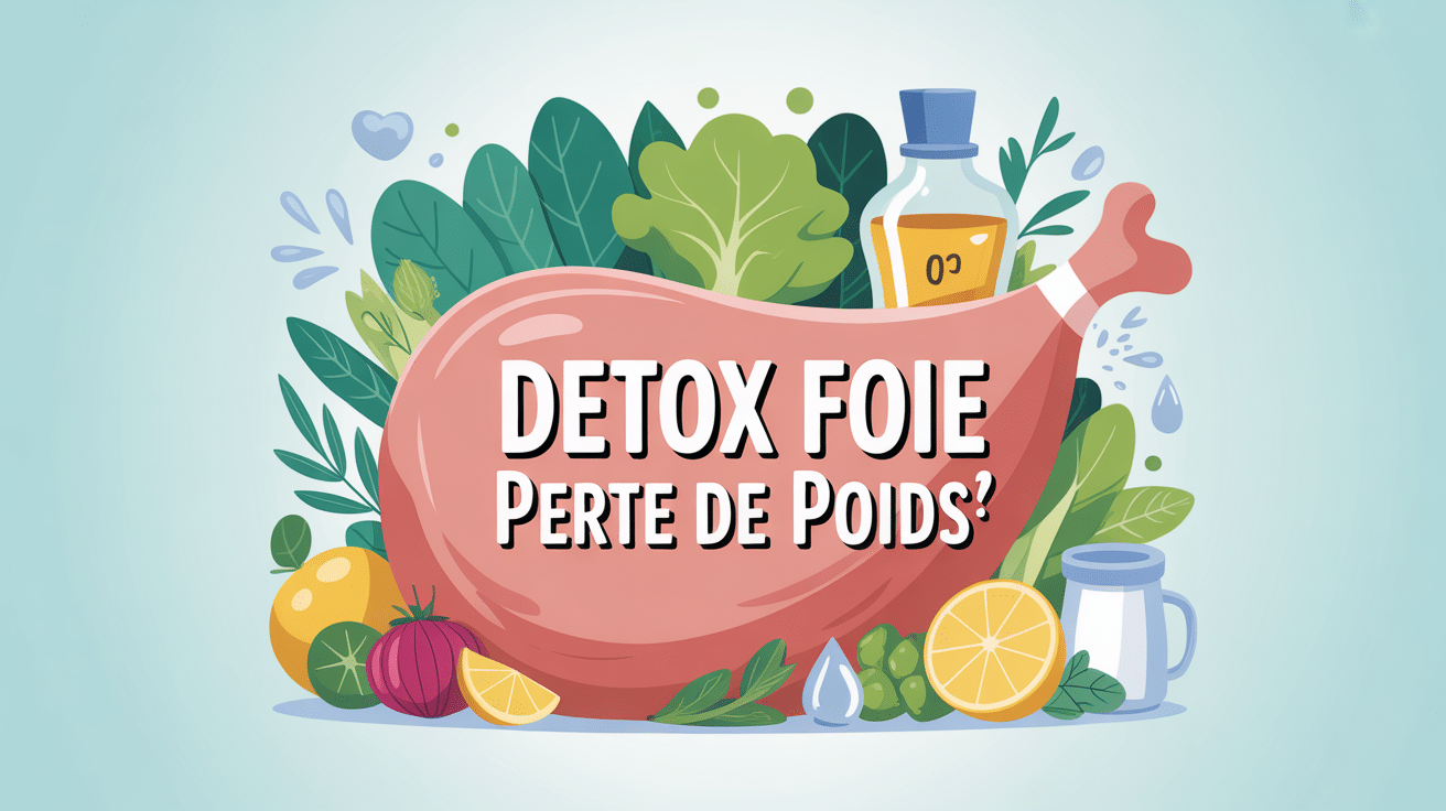 Detox foie perte de poids image avec légumes et tisanes