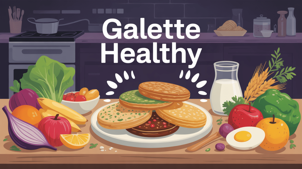 Illustration galette healthy sur table familiale
