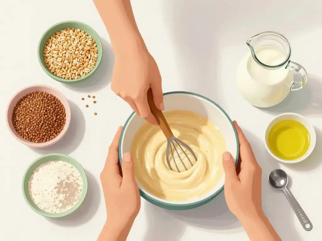 Préparation pâte galette healthy ingrédients sains