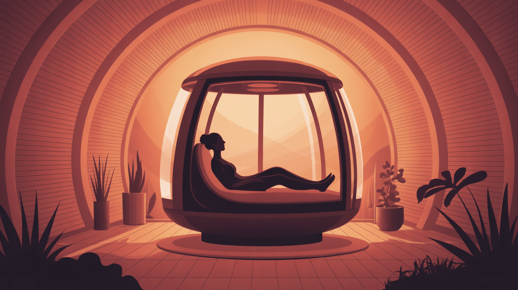 illustration iyashi dome cabine sauna japonais