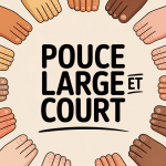 Différents types de pouce large et court en illustration