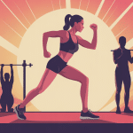 Illustration musculation exercice femme moderne et énergique