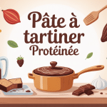 illustration moderne pate a tartiner proteinee noisettes cacao
