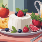 petit dejeuner fromage blanc illustration bol fruits cereales noix
