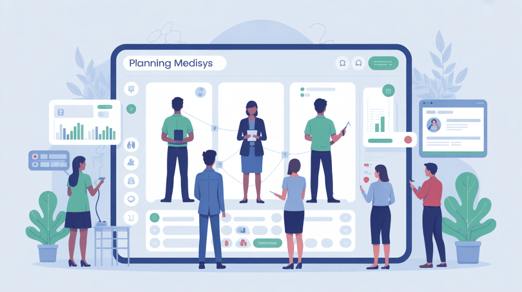 planning medisys organisation médico social illustration