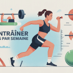 Illustration sport 2 fois par semaine équilibre santé