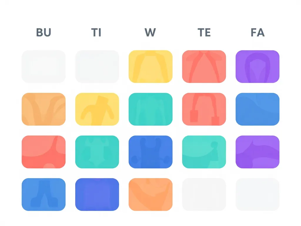 split muscu diagramme répartition hebdomadaire