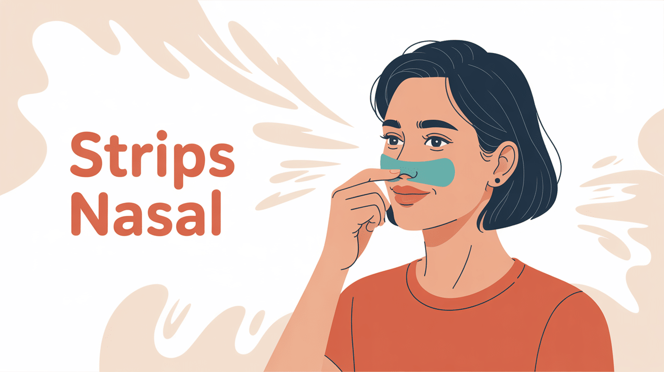 Strips nasal posés sur le nez pour mieux respirer
