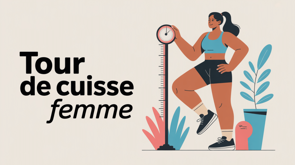 tour de cuisse femme mesure illustration sportive