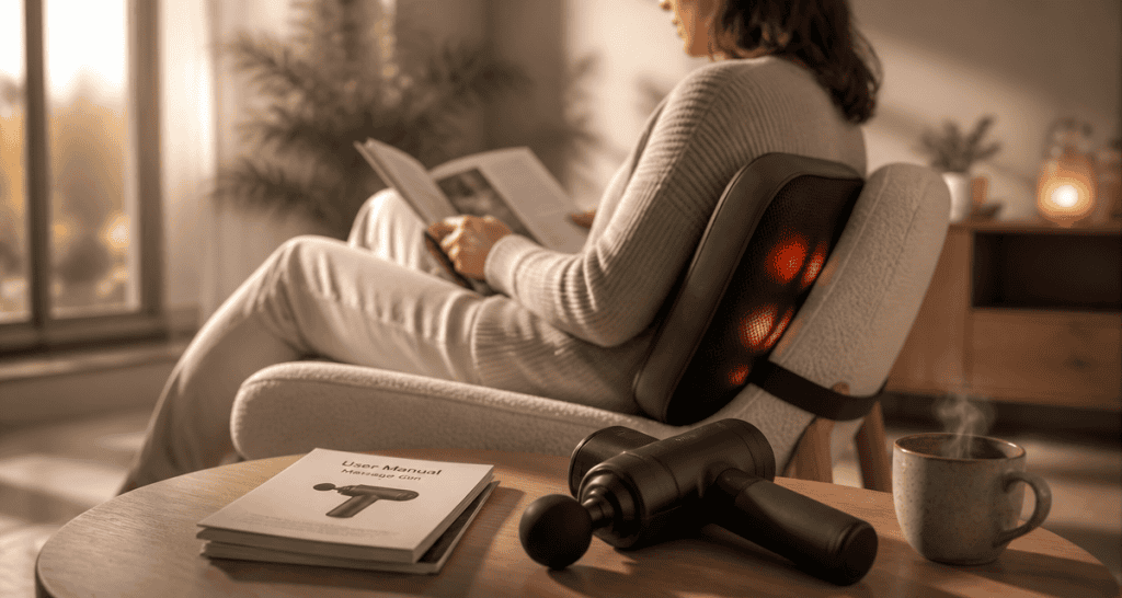 appareil de massage pour le dos sur fauteuil