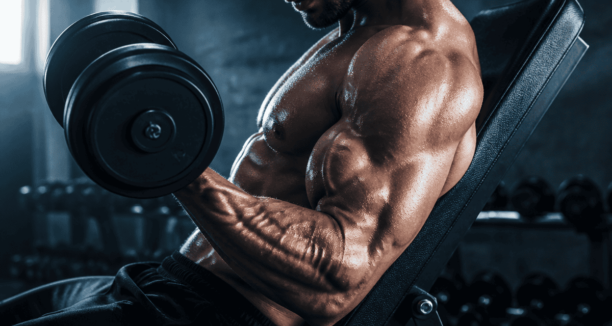 biceps long curl haltère