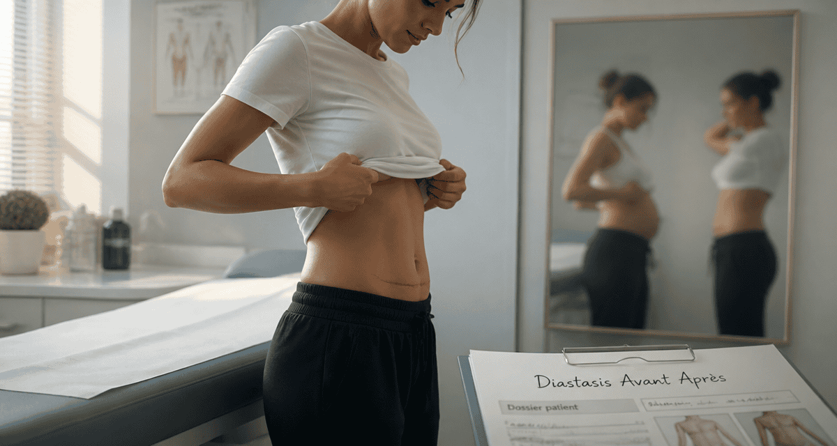 diastasis avant apres ventre plat cicatrice