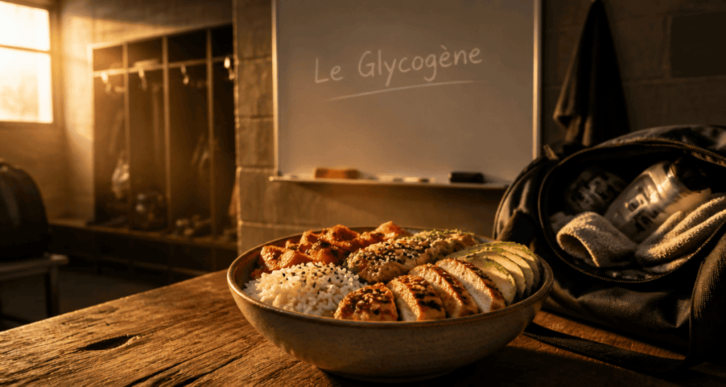bol récupération glycogène vestiaire sportif