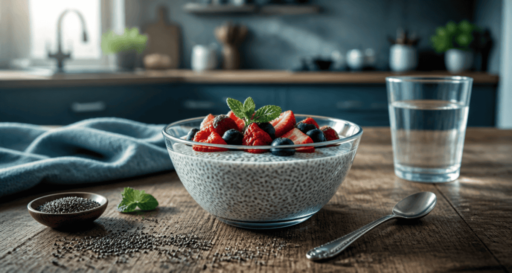 Graine de chia perte de poids bol pudding