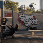 street sport jeunes sur barres et skate
