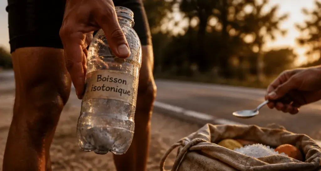 Boisson pour le sport : énergie ou hydratation, bidon isotonique