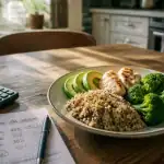 calorie pour un repas assiette équilibrée