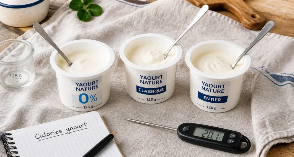 Calorie dans un yaourt nature : 52 kcal ou plus, yaourt nature 0% et entier