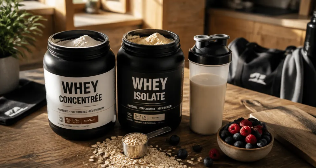 difference whey et isolate pots poudre cuisine