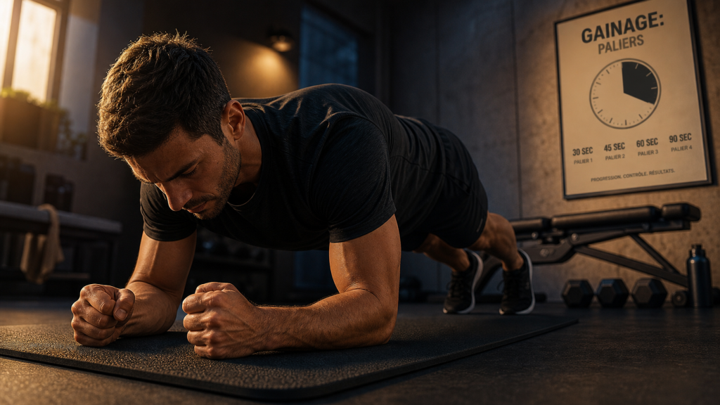 Gainage combien de temps : planche avant-bras, sangle abdominale