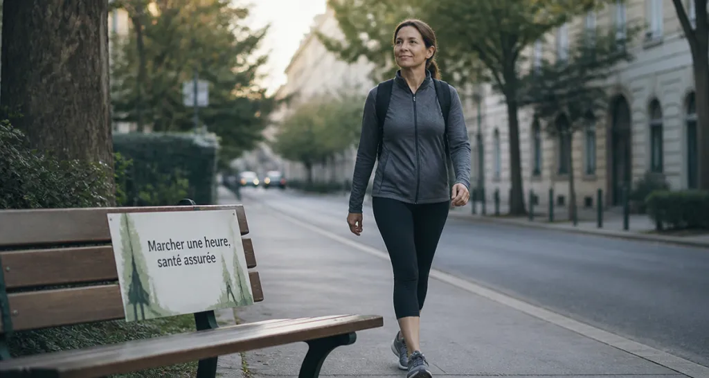 marcher 1h par jour femme en ville