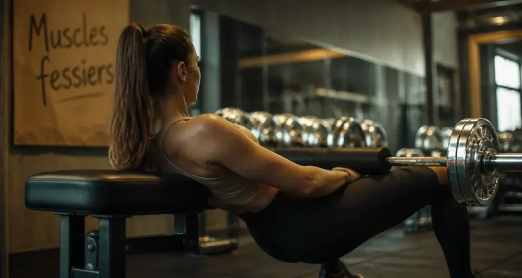 Muscle des fessiers femme : Hip Thrust en salle de sport