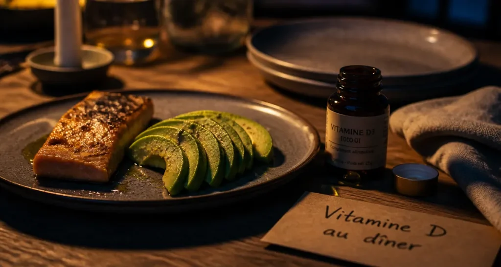 Vitamine D le soir au dîner, absorption et sommeil